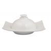 Rectangular white porcelain dish with atlantic match 28x21 cm. Rosenhaus 01010331 (6 units) (does not include the bell)