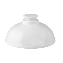 Campana cloche porcelana blanca Ø18 cm | Pack 6 para hostelería