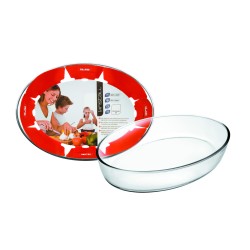 Fuente oval de vidrio borosilicato para horno Kristall. Dimensiones: 23X16X5CM. 100 CL.. 480123 IBILI (6 unidades)