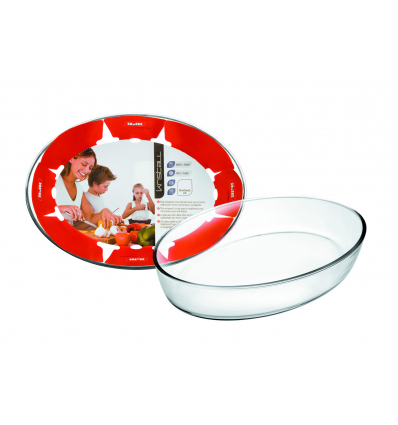 Fuente oval de vidrio borosilicato para horno Kristall. Dimensiones: 23X16X5CM. 100 CL.. 480123 IBILI (6 unidades)