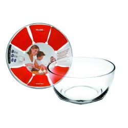 Bol redondo de vidrio borosilicato para horno Kristall. Dimensiones: 19X9CM. 180 CL.. 480319 IBILI (6 unidades)