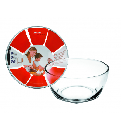 Bol redondo de vidrio borosilicato para horno Kristall. Dimensiones: 19X9CM. 180 CL.. 480319 IBILI (6 unidades)