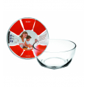 Bol redondo de vidrio borosilicato para horno Kristall. Dimensiones: 19X9CM. 180 CL.. 480319 IBILI (6 unidades)