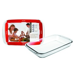 Fuente rectangular de vidrio borosilicato para horno Kristall. Dimensiones: 23X15X5CM. 70 CL.. 480723 IBILI (6 unidades)