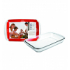 Fuente rectangular de vidrio borosilicato para horno Kristall. Dimensiones: 23X15X5CM. 70 CL.. 480723 IBILI (6 unidades)