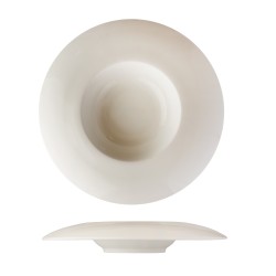 Plato hondo ala ancha porcelana Blanco Atlantic 18 cm. ROSENHAUS 01010375 (6 unidades)
