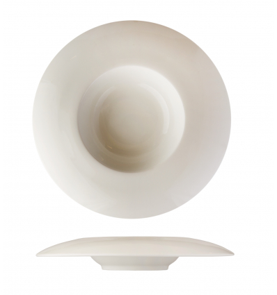 Plato hondo ala ancha porcelana Blanco Atlantic 23 cm. ROSENHAUS 01010376 (6 unidades)