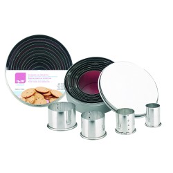 6 unidades de IBILI 703500 CORTAPASTAS INOX REDONDO LISO