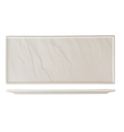 Rectangular elongated tray White porcelain 30.5x14x1.5 cm Atlantic. Rosenhaus 01010387 (6 units)