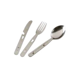 12 unidades de IBILI 720200 CUBIERTOS CAMPING INOX