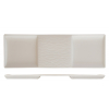 Plato rectangular porcelana Blanco 3 compartimentos Atlantic 33.5 cm. ROSENHAUS 01010395 (6 unidades)