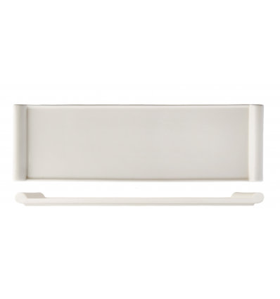 Bandeja rectangular alargada porcelana Blanco 40x13 cm Atlantic. ROSENHAUS 01010396 (6 unidades)