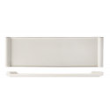 Bandeja rectangular alargada porcelana Blanco 40x13 cm Atlantic. ROSENHAUS 01010396 (6 unidades)