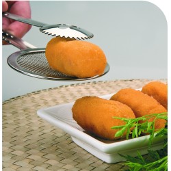 6 unidades de IBILI 723200 PINZA PARA FRITURAS INOX