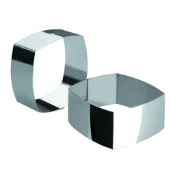 6 unidades de IBILI 727908 ARO DE EMPLATAR BOMBADO INOX 8X8X4,50