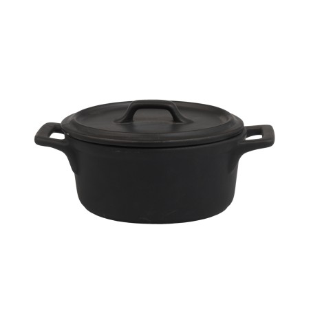 ROSENHAUS 01010402 Mini black round soup with lid and handles 14 cm atlantic
