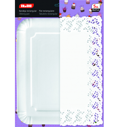 12 unidades de IBILI 729011 BANDEJA RECTANGULAR (5 UDS) 11X36 CM