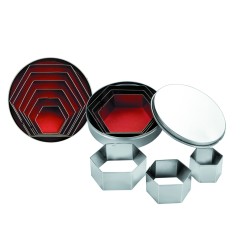 6 unidades de IBILI 729600 CORTAPASTAS OCTOGONO (6 PC) INOX