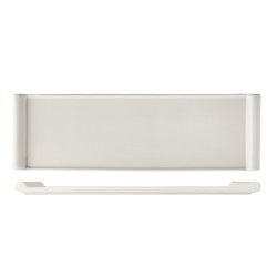 Bandeja rectangular alargada porcelana Blanco 46 cm Atlantic. ROSENHAUS 01010407 (6 unidades)