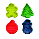 6 unidades de IBILI 733100 CORTAPASTAS CON EXPULSOR NAVIDAD (4 PCS)