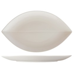 Plato llano forma hoja porcelana Blanco Atlantic Hoja 23,5 cm. ROSENHAUS 01010411 (6 unidades)