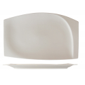 Plato llano rectangular porcelana Blanco con relieve interior lateral Atlantic RIL 20,5x12,5 cm. ROSENHAUS 01010417 (6 unidades)