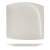 Square presentation plate White porcelain with lateral inner relief atlantic ril 30 cm. Rosenhaus 01010420 (6 units)