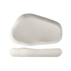 Plato irregular degustación porcelana Blanco Atlantic 25,5 cm. ROSENHAUS 01010421 (6 unidades)