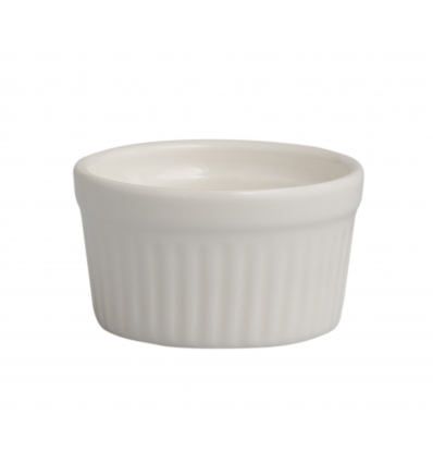 Ramequin redondo estriado porcelana Blanco Atlantic 6x3 cm. ROSENHAUS 01010424 (16 unidades)