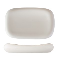 Fuente rectangular llana gruesa porcelana Blanco Atlantic 30x20cm. ROSENHAUS 01010425 (6 unidades)