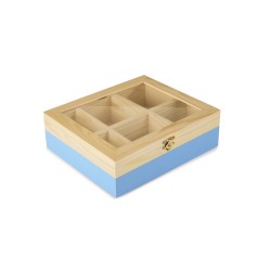 Caja de Té Azul 6 Compartimentos | Ibili 748500 | Pack de 6