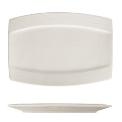 Plato llano rectangular semioval porcelana Blanco Atlantic 18 cm. ROSENHAUS 01010434 (6 unidades)