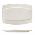 Rechteckige flache Platte halbioval Porcelana Blanco Atlantic 18 cm. Rosenhaus 01010434 (6 Einheiten)