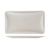 Plate plate rectangulaire Porcelaine blanche Endis moulés Atlantique 20x12x1,5 cm. Rosenhaus 01010435 (6 unités)