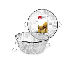 4 unidades de IBILI 751823 CESTILLO FREIDOR 2 ASAS ESTAÑADO 23 CMS.