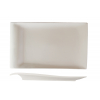 Plato llano rectangular porcelana Blanco con ala relieve Atlantic Alar 20 cm. ROSENHAUS 01010438 (6 unidades)