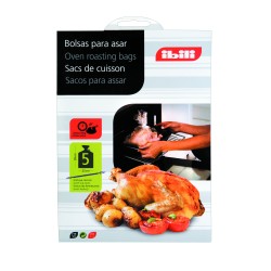 12 unidades de IBILI 753700 5 BOLSAS PARA ASAR 25X38 CM (Cada unidad es un pack de 5 bolsas)