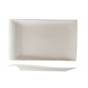 Plato llano rectangular porcelana Blanco con ala relieve Atlantic Alar 25 cm. ROSENHAUS 01010439 (6 unidades)