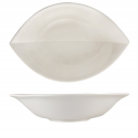 Plato hondo forma hoja porcelana Blanco Atlantic Hoja 23 cm. ROSENHAUS 01010451 (6 unidades)