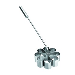 MOLDE FLORON GRANDE INOX 15X9X3 CM 6 UNIDADES DE IBILI 774300