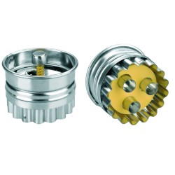 6 unidades de IBILI 774503 CORTAPASTAS LINZER RIZADO