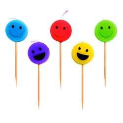 12 unidades de IBILI 786201 SET 5 VELAS SONRISA