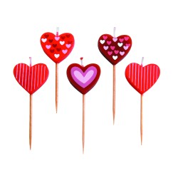 12 unidades de IBILI 786203 SET 5 VELAS CORAZON