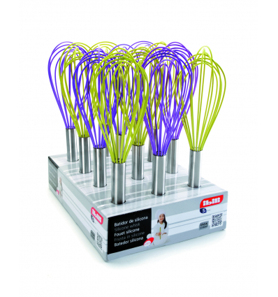 BATIDORES DE SILICONA CON MANGO INOX 25CM 12 unidades de IBILI 786800