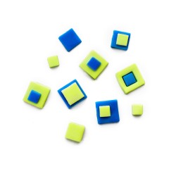 6 unidades de IBILI 788405 SET 3 CORTADORES CON EXPULSOR CUADRADO