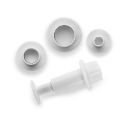 6 unidades de IBILI 788407 SET 3 CORTADORES CON EXPULSOR REDONDO