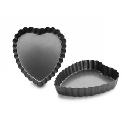 MOLDES RIZADO CORAZON MINI MOKA 10CM 12 UNIDADES DE IBILI 828110