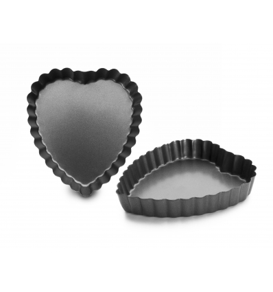 MOLDES RIZADO CORAZON MINI MOKA 10CM 12 UNIDADES DE IBILI 828110