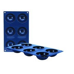MOLDES 6 CAVIDADES SEMIESFERAS BLUEBERRY 7X3CM 6 UNIDADES DE IBILI 870033