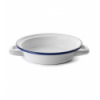 Round tray with white steel steel white vitrified with blue "vintage blue" border. Dimensions: Ø 24cm. 904124 Ibili (6 units)
